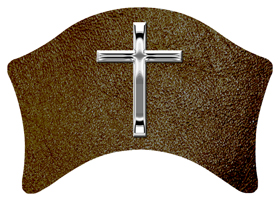 DABAN 510 SL SH BR Silver Single Cross Shimmer Brown Background